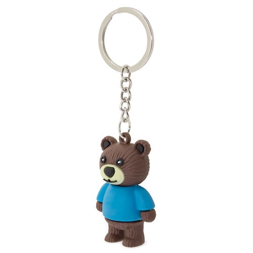 Llavero Osito Valentin Azul