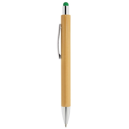 Boligrafo Bambu Con Touch Verde