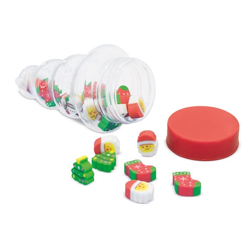 Set De Gomas Navideño Rojo