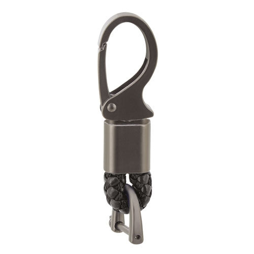 Llavero-Mosquetón Metálico Naútico Negro