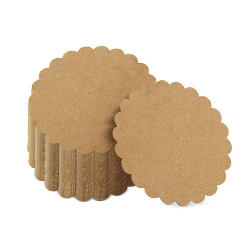 Etiqueta Kraft Festoneada "Betsy" (1 Pack 100 Ud)