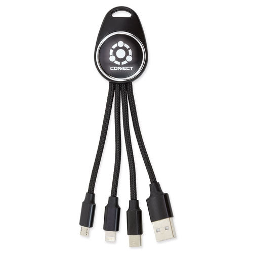 Cargador De Luz Led 3 En 1 Negro