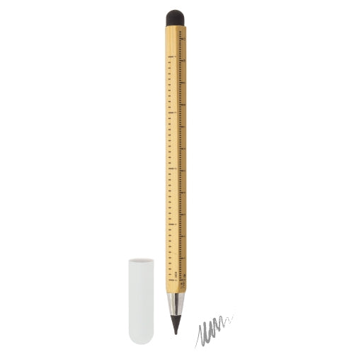 Lápiz Infinito De Bambú Con Puntero Y Regla