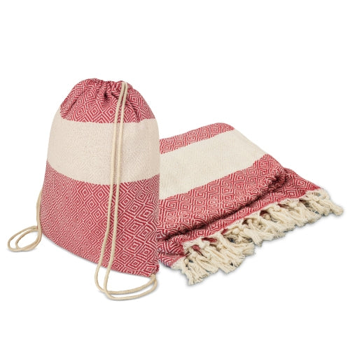 Toalla Pareo Mochila Rojo