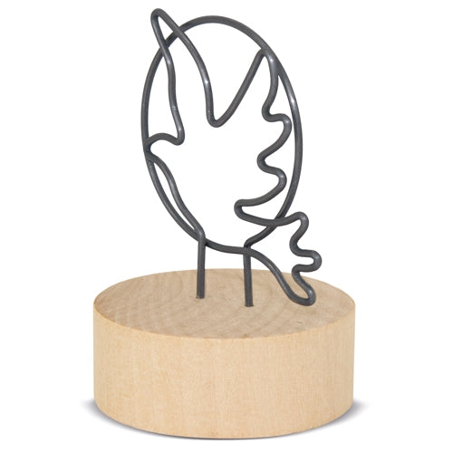 Memo Clip Con Base De Madera