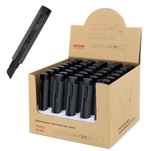 Cutter Con Stop Automatico Negro