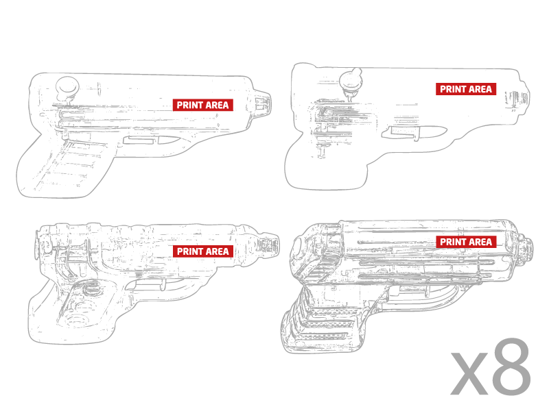 Pistolas De Agua "Ninox" Pack 8
