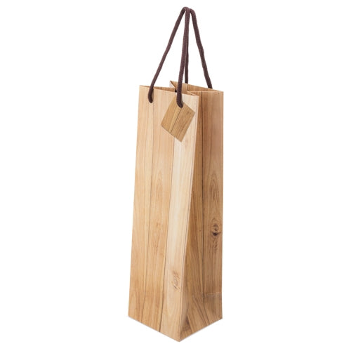 Bolsa Papel Efecto Madera 1 Botella "Abeto"