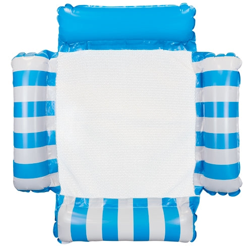 Colchoneta Hinchable Blanco Azul