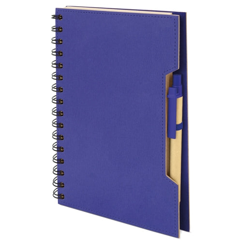 Cuaderno A5 Con Boligrafo Eco Azul