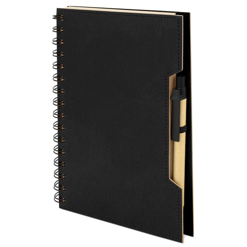 Cuaderno A5 Con Boligrafo Eco Negro