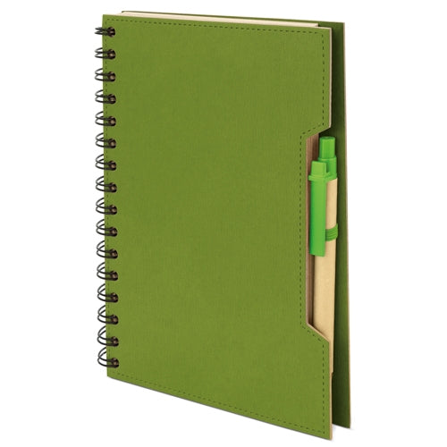 Cuaderno A5 Con Boligrafo Eco Verde