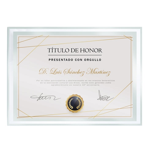 Marco Cristal Diploma A5 "Bisela"
