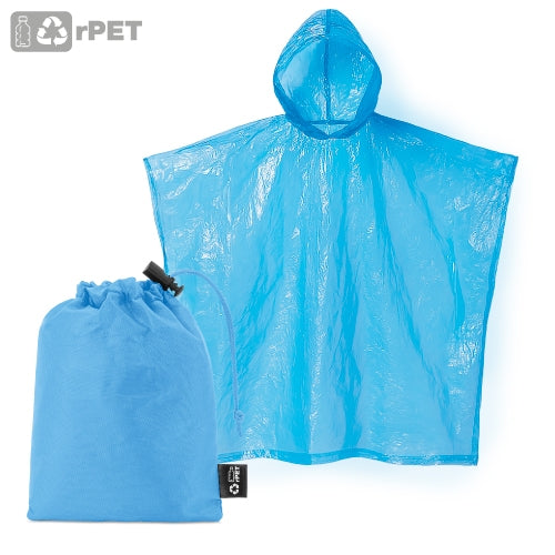 Poncho con Bolsa Rpet Azul
