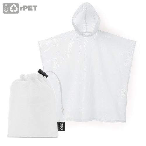 Poncho con Bolsa Rpet Blanco
