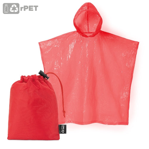 Poncho con Bolsa Rpet Rojo