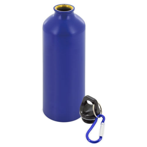 Botella De Aluminio Con Mosqueton 800 Ml. Azul