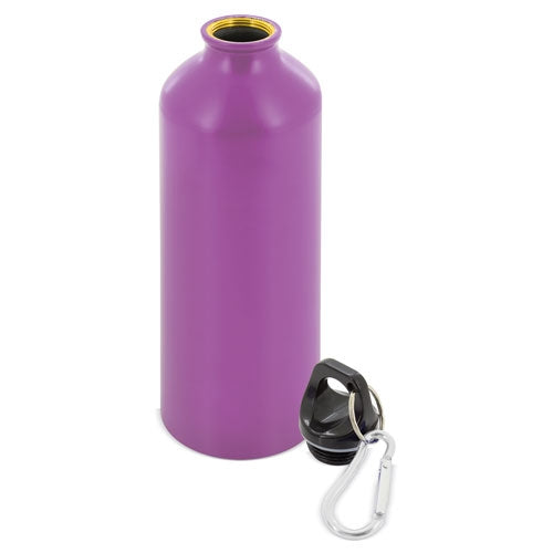 Botella De Aluminio Con Mosqueton 800 Ml. Lila