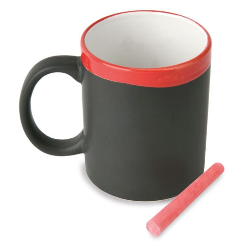 Mug De Ceramica Pizarra Rojo