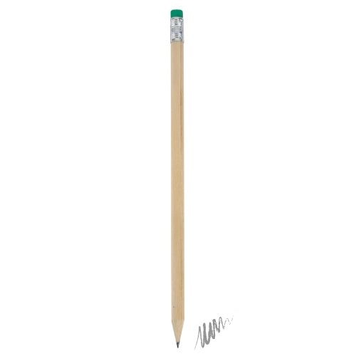 Lápiz Madera Con Goma Color Verde Verde