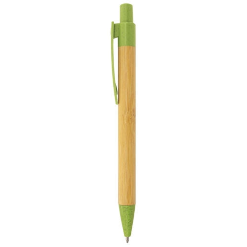 Boligrafo De Bambu Y Fibra De Trigo Verde
