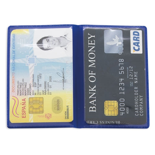 Portatarjetas Doble Azul