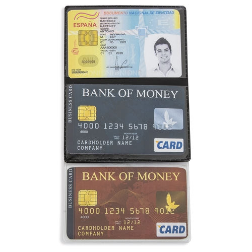 Portatarjetas Triple Negro