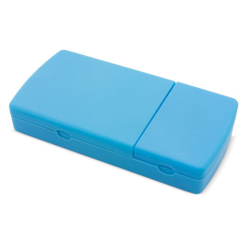 Pastillero Con Cutter Azul