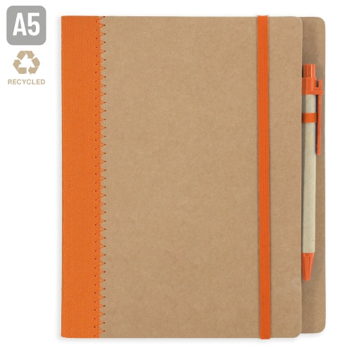 Cuaderno A5 Carton Reciclado Naranja