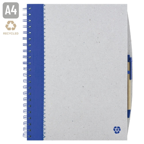 Cuaderno A4 Carton Reciclado Azul