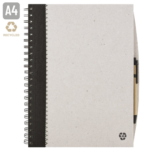 Cuaderno A4 Carton Reciclado Negro