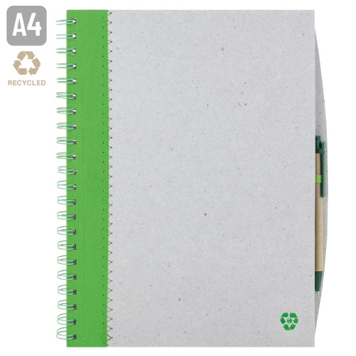 Cuaderno A4 Carton Reciclado Verde