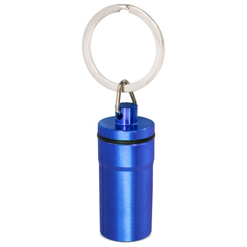 Llavero Aluminio Pastillero Azul