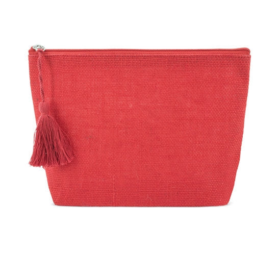 Neceser Jute Laminado Borla Rojo