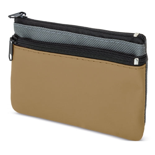 Monedero 2 Cremalleras Mr/Gr Marron Gris