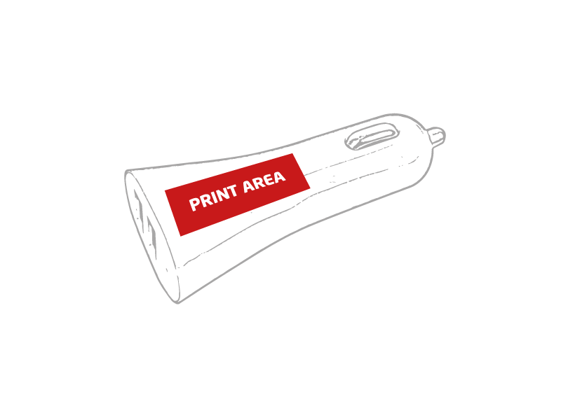 Cargador De Coche Doble Usb Blanco