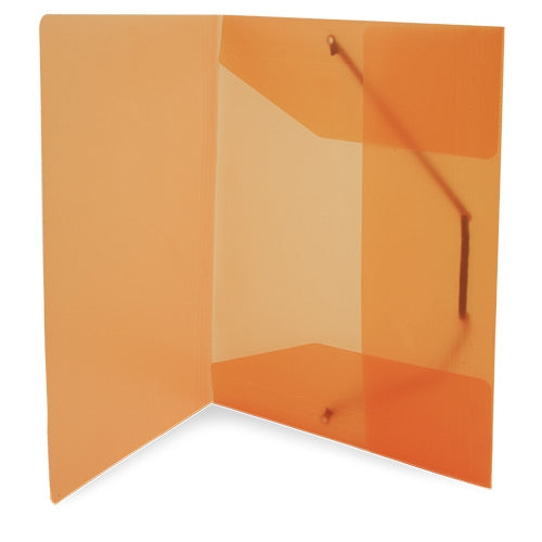 Carpeta Silver Con Gomas Naranja