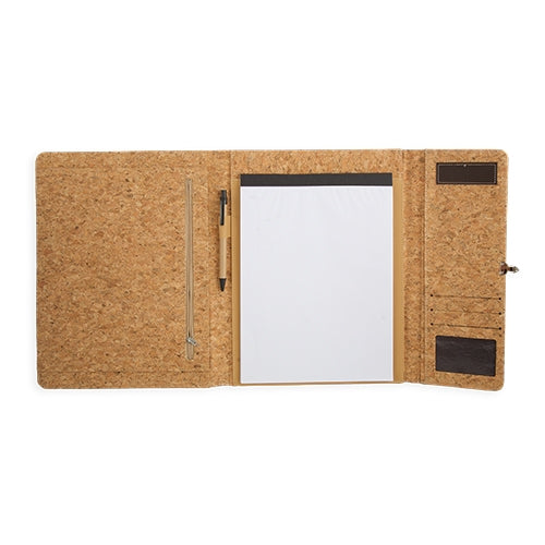 Carpeta Con Bloc Corcho Natural
