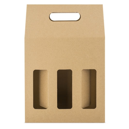 Caja Carton Ventana 3 Botellas "Treviso"