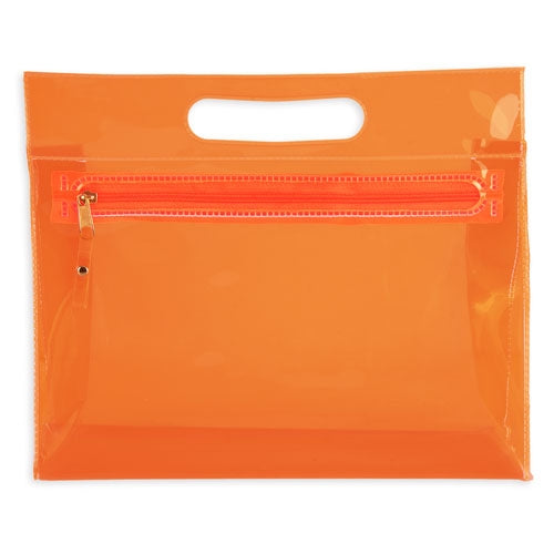 Neceser Transparente Naranja