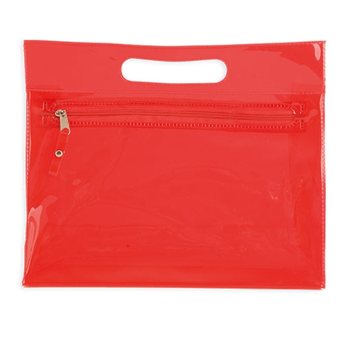 Neceser Transparente Rojo