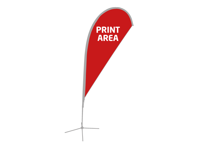 Soporte Bandera Forma Gota 4 M