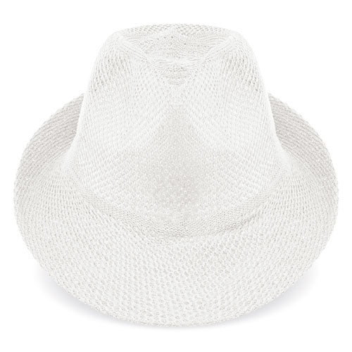 Sombrero De Ala Ancha Blanco Blanco