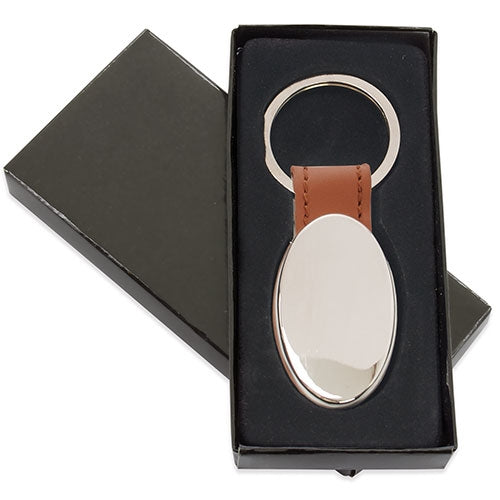 Llavero Metalico Ovalado Ne Negro