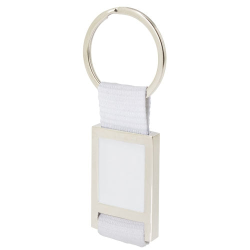 Llavero Metalico Nylon Bl Blanco