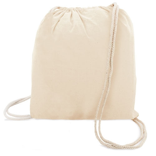 Bolsa Mochila Algodon Crema