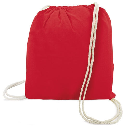 Bolsa Mochila Algodon Rojo