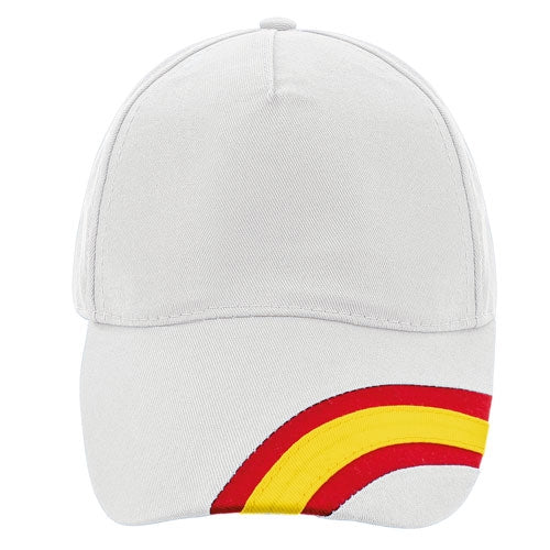 Gorra Nacional 5 Paneles Algodn Peinado Blanco