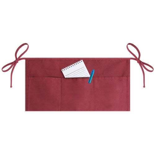 Mandil Camarero Pequeño De Algodón Burdeos