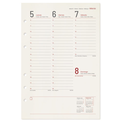 Recambio Semana Vista